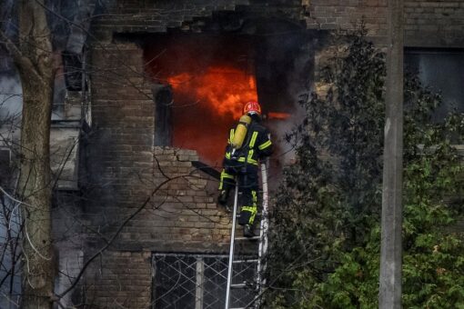 Russia hammers Kyiv, Ukraine with missiles, video shows fiery aftermath