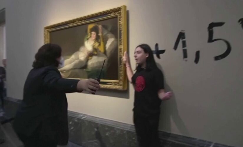 Climate activists glue hands to Goya paintings in Spain’s Prado Museum