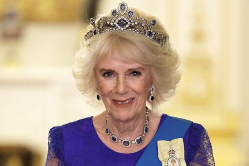 Queen Consort Camilla wears Queen Elizabeth’s sapphire tiara at the state banquet: She ‘played the long game’