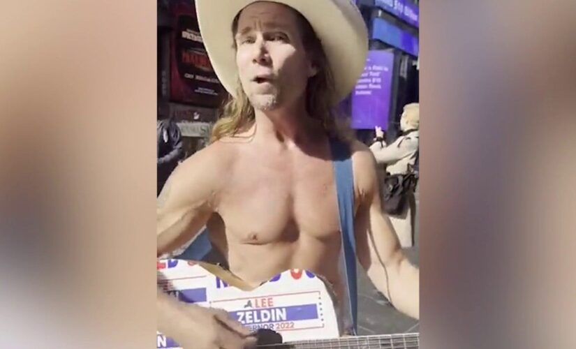 NYC’s Naked Cowboy makes endorsement for gov while performing on Times Square: ‘Restore law and order’