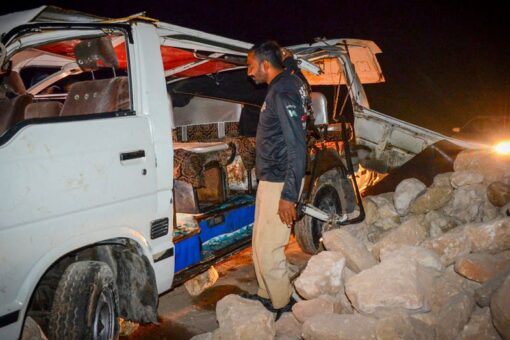 Pakistan van accident kills 20 as record-breaking floods surge in the city