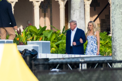 Trump seen practicing walking daughter Tiffany down the aisle ahead of Mar-a-Lago wedding