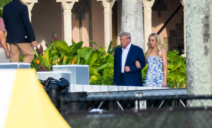 Trump seen practicing walking daughter Tiffany down the aisle ahead of Mar-a-Lago wedding