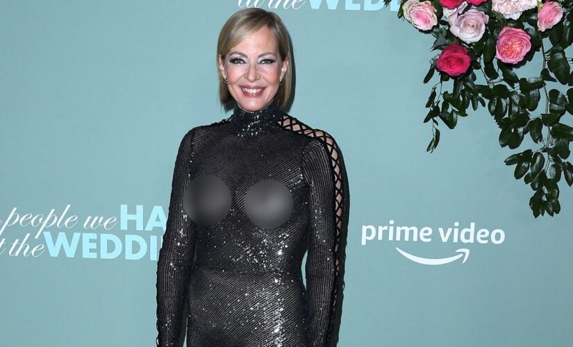 Allison Janney’s see-through surprise; 62-year-old goes sheer at ‘The People We Hate at the Wedding’ premiere