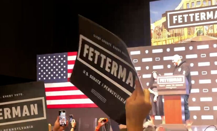 Watch Fetterman supporters celebrate projected victory in Pennsylvania