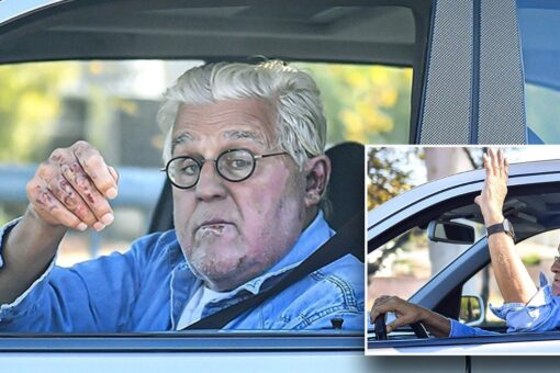 Jay Leno gives health update as he’s seen behind the wheel for first time after being released from hospital
