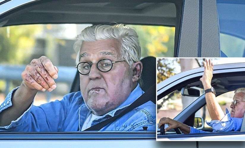 Jay Leno gives health update as he’s seen behind the wheel for first time after being released from hospital