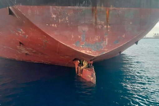 3 Nigerian stowaways found on ship’s rudder after 11 days at sea