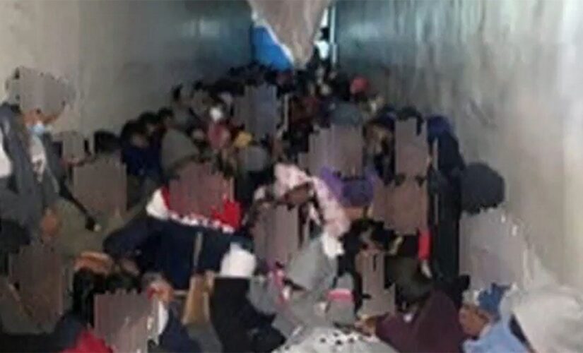 Mexican authorities stop tractor-trailer crammed with more than 120 illegal migrants