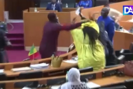 Brawl breaks out in Senegal parliament after male lawmaker slaps female colleague