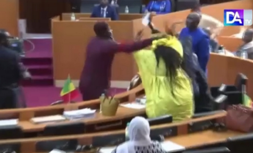 Brawl breaks out in Senegal parliament after male lawmaker slaps female colleague