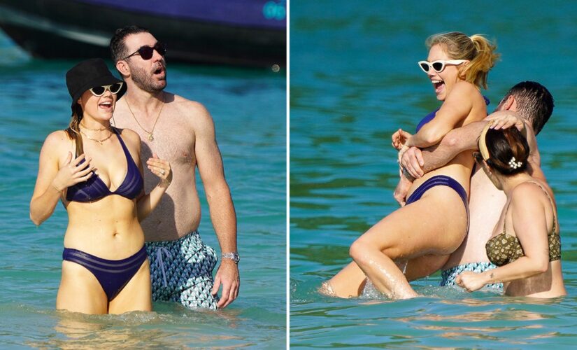 Kate Upton and Justin Verlander splash around in St. Barts after massive New York Mets contract