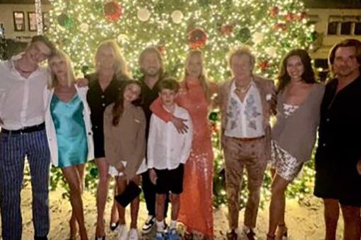 Rod Stewart shares rare Christmas photo with family, including 6 of his 8 kids