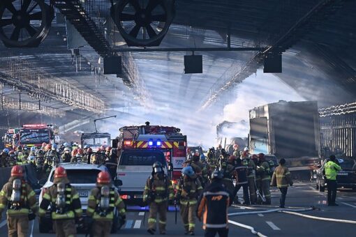 Fiery highway crash in South Korea kills 5, injures 37