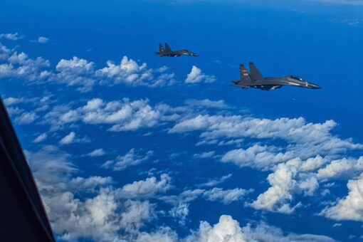 Taiwan’s defense ministry says dozens of Chinese military aircraft entered air space near island