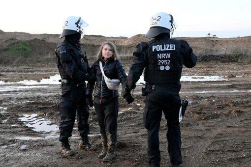Greta Thunberg laughs in video with German police before coal mine detention photo-op: ‘Staged for cameras’