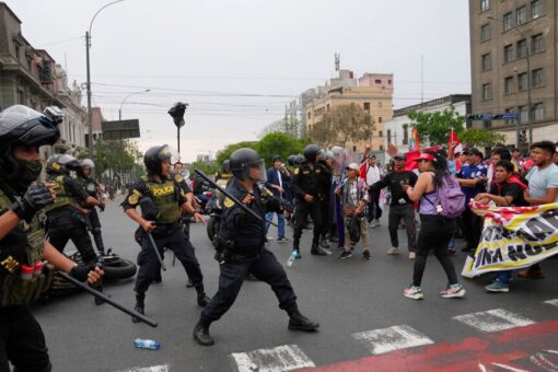 Police, protesters in Peru’s capital clash as demands for president’s resignation grow