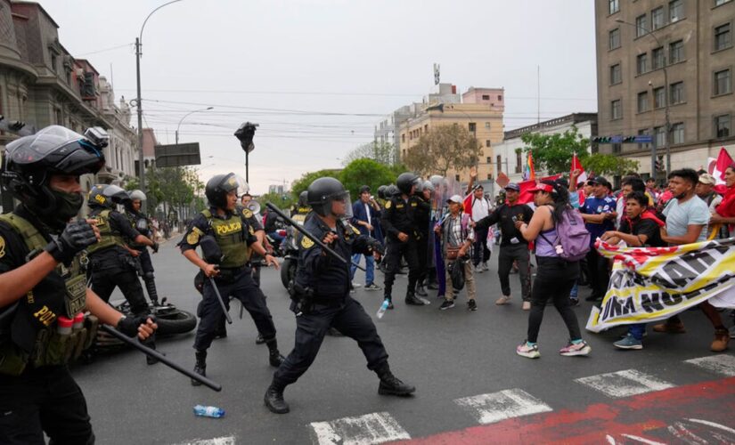 Police, protesters in Peru’s capital clash as demands for president’s resignation grow