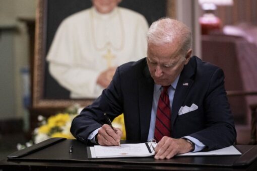 Biden honors late Pope Benedict XVI at Holy See’s embassy in DC