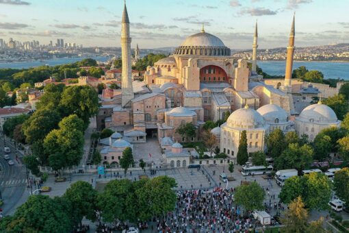 The Hagia Sophia: A landmark that was converted from a church to a mosque, to a museum, and then mosque again