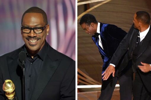 Eddie Murphy jokes about Will Smith’s infamous Oscars slap while being honored at the 2023 Golden Globes