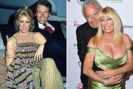 Suzanne Somers says she’s ‘still smiling’ after 55 years with Alan Hamel as she shares then-and-now photos